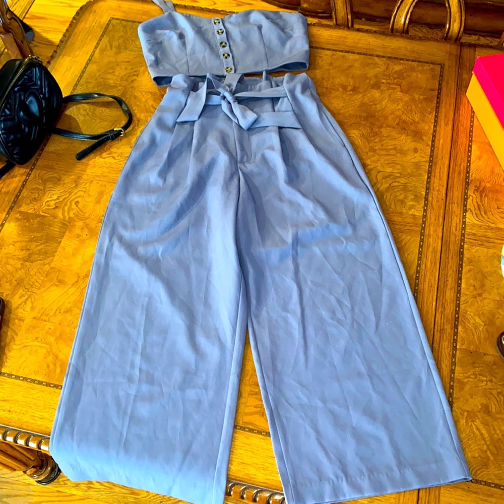 Two Piece Blue/ Grey Set